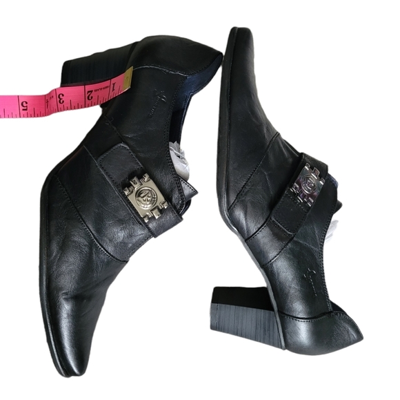 Dorking by Fluchos Spanish leather slip on ankle bootie heels size 40 / 8.5 - Picture 8 of 11